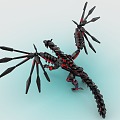 Lego LEGO toy blocks evil dragon flying dragon 3d model