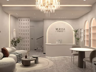 The beauty shop is silent. 3d model