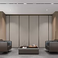 leading office rest area sliding door invisible sliding door 3d model