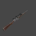 High Precision Sniper Rifle With Metallic Body Wooden Stock And Mounted Optic Scope
