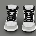 White Gray Black High Top Sports Sneakers with Modern Lace Up Design and Style
