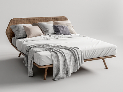 Nordic Double Bed Log Double Bed model