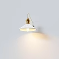 Modern Wall Lamp With White Pleated Lampshade And Wooden Base Emitting Warm Light