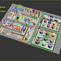 Cartoon Scenario Industrial Facility Layout With Cylindrical Tanks Pipes And Blue Green Elements