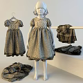 Cute Colorful Kids Plaid Dresses With Checkered Patterns Short Sleeves On