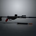High Quality Tactical Black Rifle With Scope Magazine And Modern Design