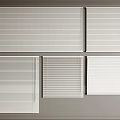 Different Window Blinds Styles with Various Slat Designs and Panel Configurations for Home 3d model