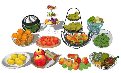 Modern Fruit Plate Fruit Basket 3d model