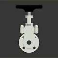Industrial Metal Valve With Black Handwheel And Flanged Connection For Pipeline Control