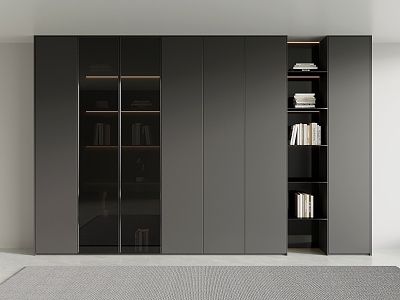 Modern minimalist bookcase model