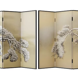 new chinese style screen 3d model