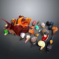 Snail Cartoon Snail Small Snail Reptile Cold Blooded Animal Reptile 3d model