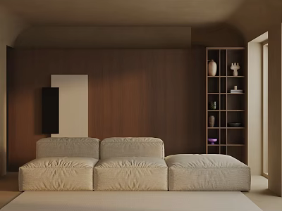 Three-seat sofa 3d model