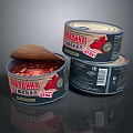 Savory Canned Meat Pate Food Product with Traditional Recipe and Classic Packaging