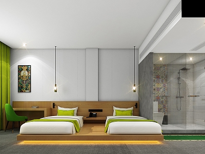 Modern Rooms Hotel Rooms Waste Earth Hotel Rooms Low Cost Hotel Rooms Featured Themed Hotel Rooms 3d model