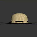 Stylish Beige Wide Brim Straw Hat With Dark Purple Bow Decoration