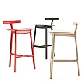 Modern Design Bar Stools In Yellow Black Red And Beige Colors For Home Decor