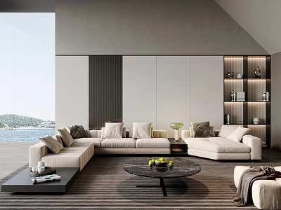 modern living room 3d model