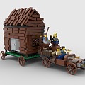 LEGO toy blocks carriage RV 3d model