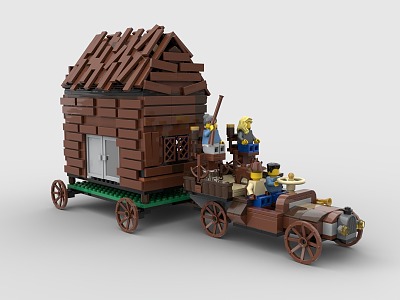 LEGO toy blocks carriage RV 3d model