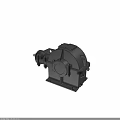 Industrial Gear Reducer Equipment With Black Metal Housing And Output Shaft