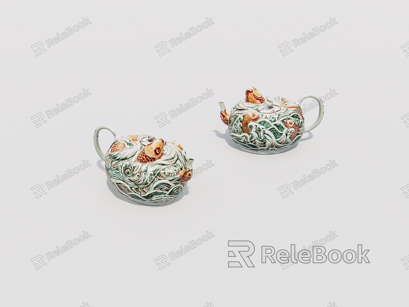 Carp decorative pot ceramic pot model