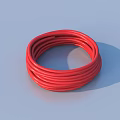 Vibrant Red Coiled Rope For Home Daily Use And Decoration 3d model