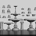 Classical Roman Columns Featuring Decorative Architectural Elements And Design Variations 3d model