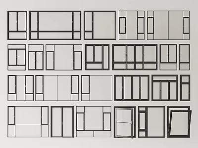 Floor to Ceiling Windows Various Design Styles and Layouts for Interior Rooms 3d model