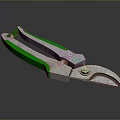 Durable Metal Scissors With Green Handle For Household Cutting And Daily Use