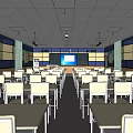 Modern Classroom Recording and Broadcasting Classroom 3d model