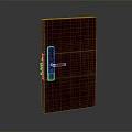 Modern Wooden Door With Electronic Keypad Lock And Black Handle