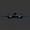Futuristic Blue Cosmic Spaceship With Glowing Lines And Sleek Aerospace Design