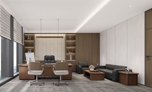 Modern Office Chairman's Office 3d model