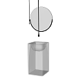 Modern Washbasin Design With Glass Gradient Body And Round Hanging Mirror