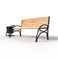 Wooden Outdoor Benches With Metal Legs For Park Garden Patio Seating