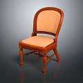 Leisure Chair with Wooden Frame and Light Brown Padded Backrest and Seat