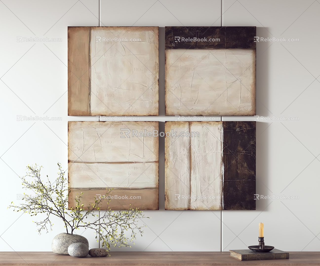 Quiet Decorative Paintings 3d model