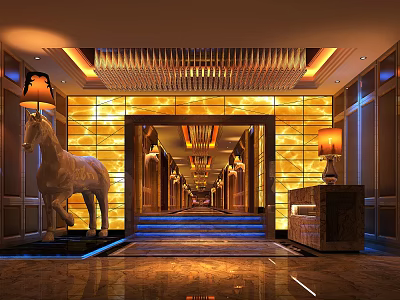 Modern KTV aisle aisle 3d model