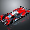 Red Toyota Racing Car With Number 28 And Streamlined Sporty Design