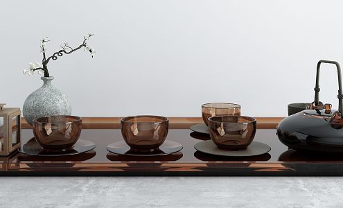 New Chinese Tea Set Tea Set 3d model