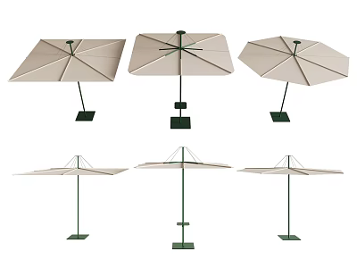 Durable Outdoor Sofa With Weather Resistant Umbrella In Various Styles For Garden Patio Use 3d model