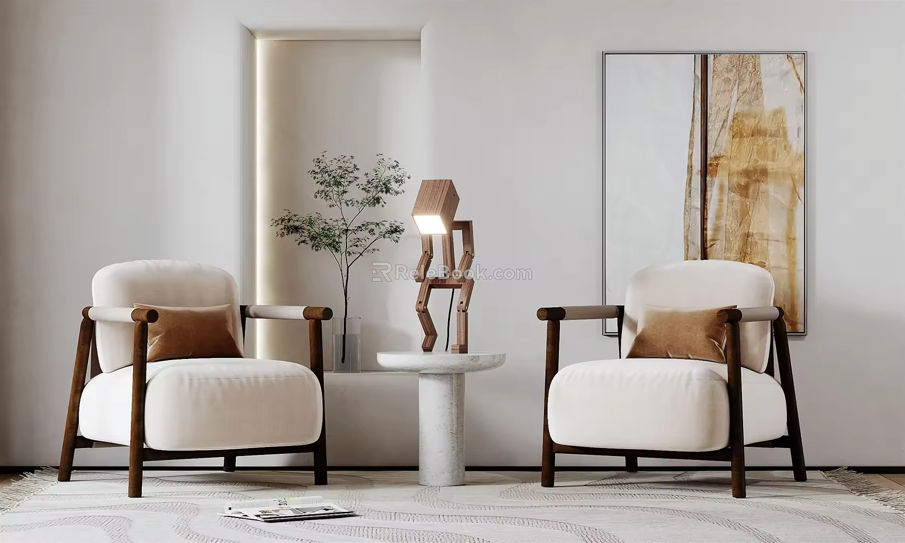 Modern Casual Sofa Combination Single Sofa 3d model