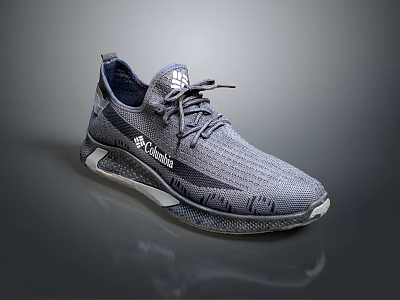 K Swiss Knit Lace Up Sneakers With White And Gray Sole Design 3d model
