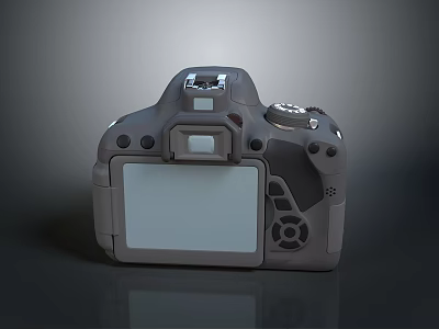 Sleek Laptop Back Panel With Display Screen Control Buttons And Ports Design 3d model