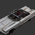 Vintage Rusted Classic Car Exterior With Convertible Top And Aged Details