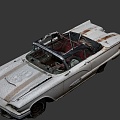 Old convertible coupe 3d model