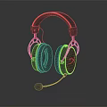 Black And Red Gaming Headset With Ergonomic Design And Built In Microphone For Audio Experience