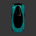 Turquoise Sports Car With Black Roof Sleek Design Black Wheels On Dark Background With Reflection