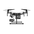 Advanced Black Drone With Multiple Propellers And Professional Camera Equipment 3d model